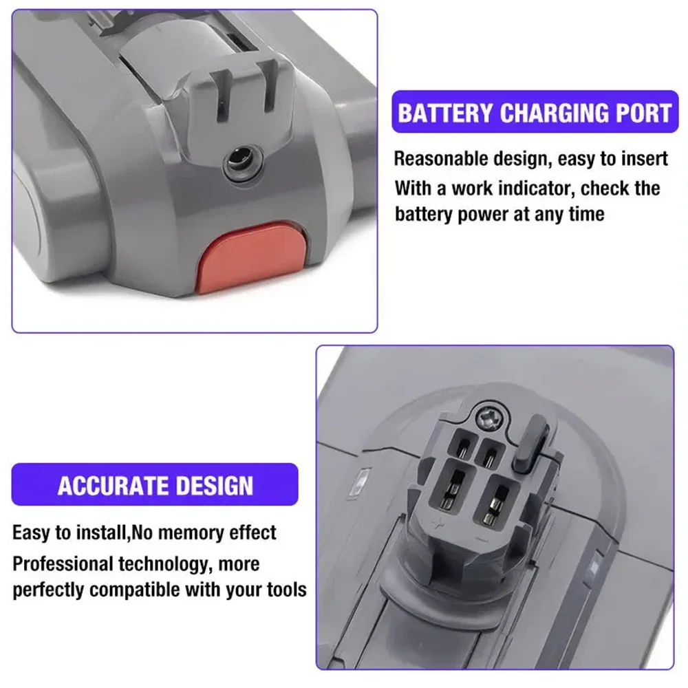 25.2V 6.0Ah Battery for Dyson SV14 SV15 Serie Vacuum Cleaner Fluffy V11 Absolute Extra V11 Absolute V11 Animal 970145-02 Battery