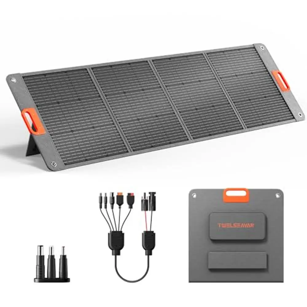 

200W Foldable Portable Solar Panel Charger Jackery Ecoflow Bluetti Flashfish Anker 24% High Efficiency ETFE Solar Cells Type-C