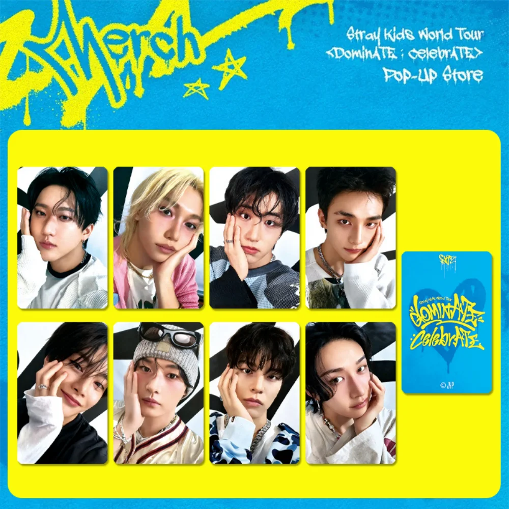 8 SZT. StrayKids DO IT KPOP Nowy Album Hwang Hyun Jin Kolekcja Zdjęć dla Fanów Celebrytów LOMO Carter Dianka Karta Szczęścia Prezent