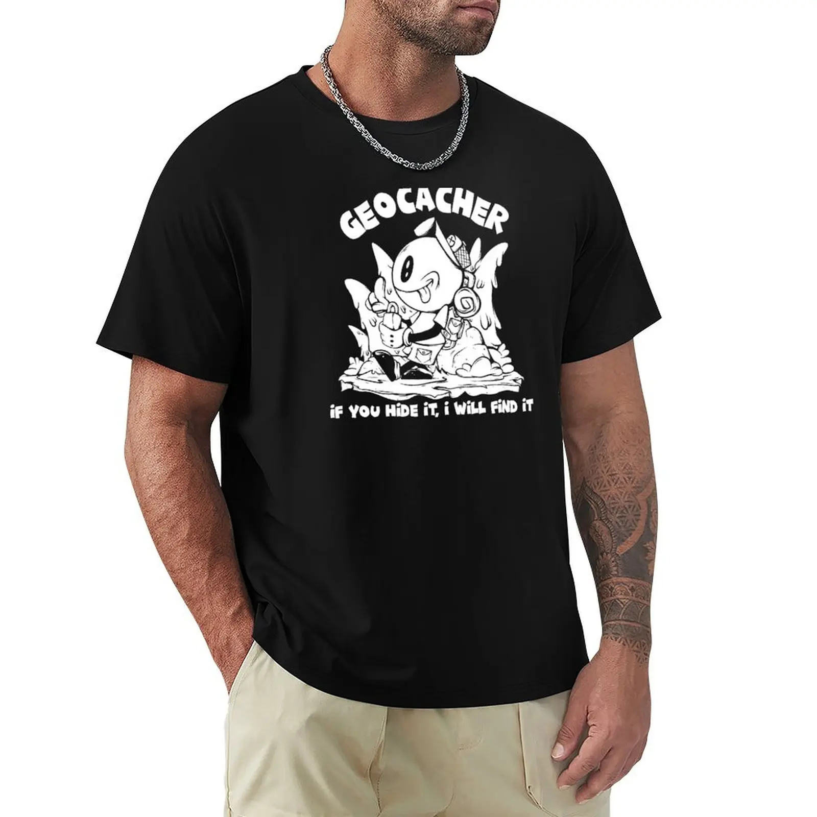 Geocacher Hide And Seek Treasure Hunter T-Shirt man t shirts graphic T-Shirt