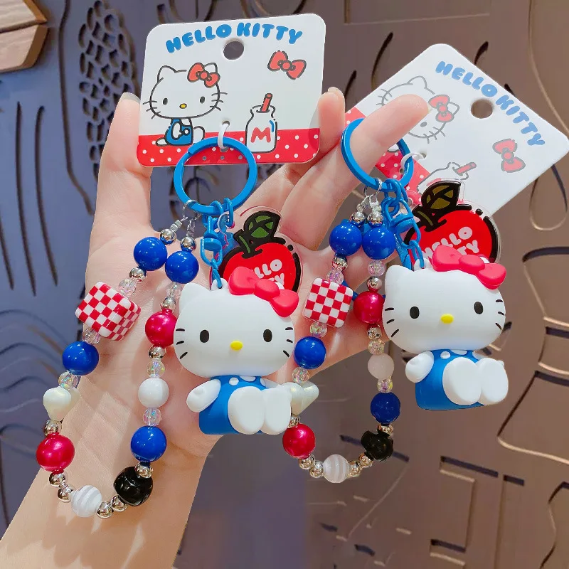 Genuine Sanrio Hello Kitty PVC Action Figures Doll Keychain Car Key Small Pendant Backpack Hangings Birthday New Year Gift