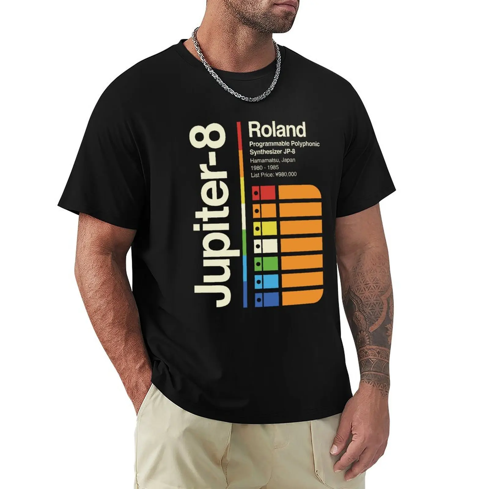 Jupiter 8 Vertical T-Shirt Breathable Basic Cotton T-Shirt