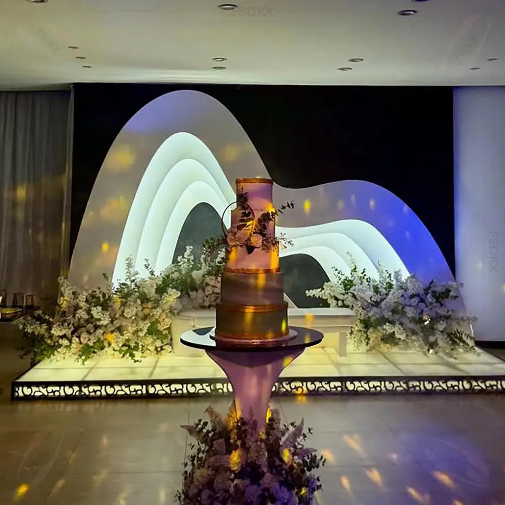 

Wholesale Wedding Party Backdrop S Shape Wedding Backdrop Stage Decoration Party Wall