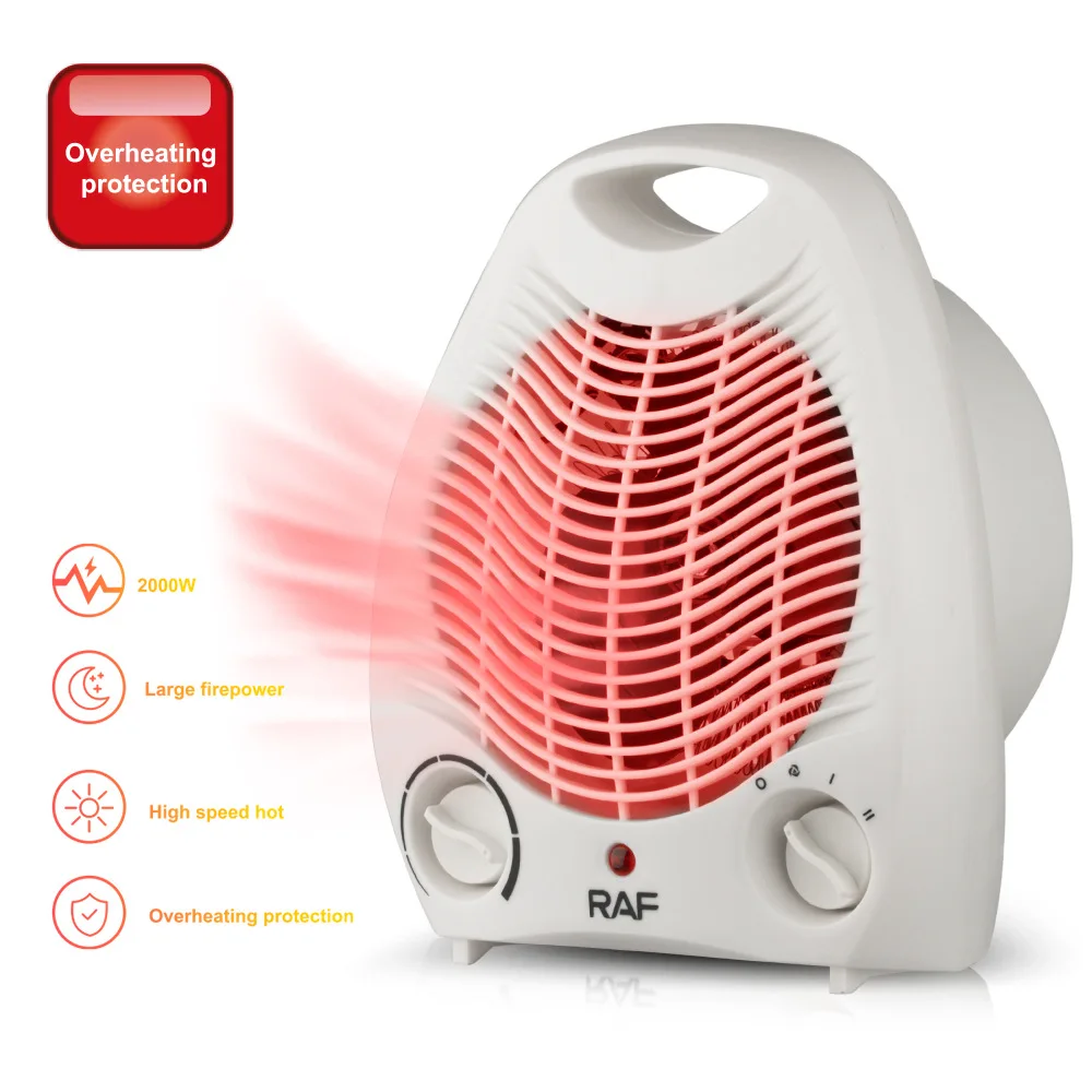 Mini Heater for Cooling and Heating Household Quick-heating Small Heater Office Shaking Heater Portable 2-speed Heater