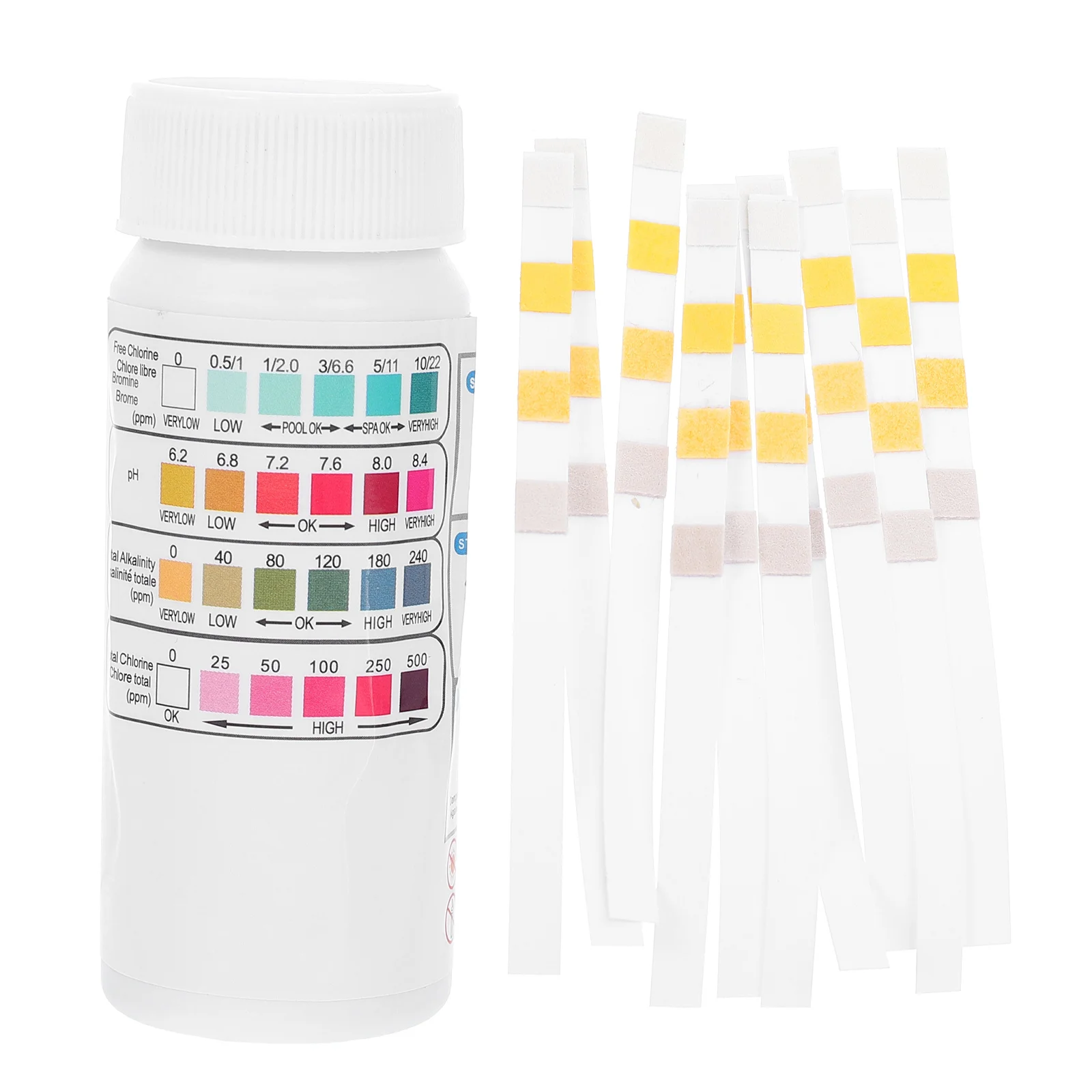 

50pcs Water Quality Test Paper Ph Testing Kit for Swimming Aquarium Durable Material Large Color Chart