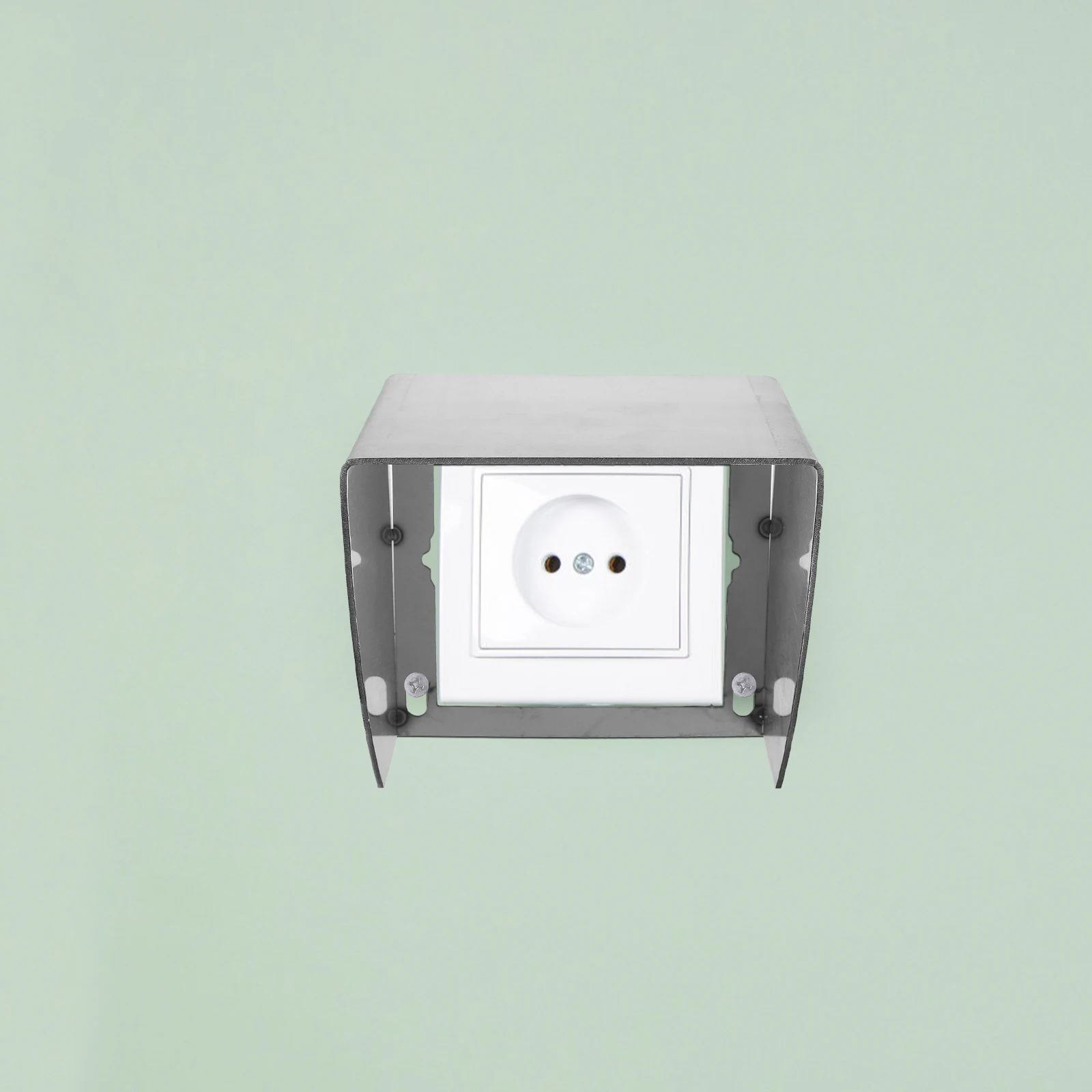 

Outlet Case Wall Protector Cover Socket Lampshade Bathroom Stainless Steel Protective