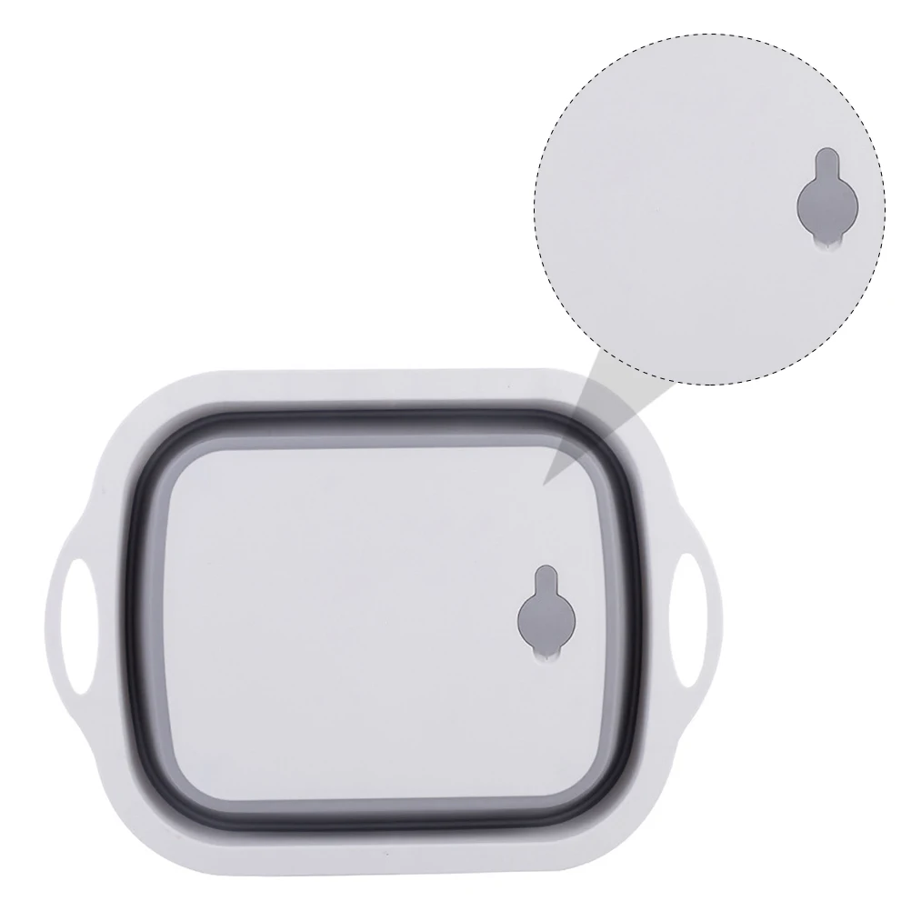 

Portable Fruit Vegetable Wash Basin Folding Chopping Board Kitchen Strainer Drain Basket Healthy PP Material Non-Toxic Odorless