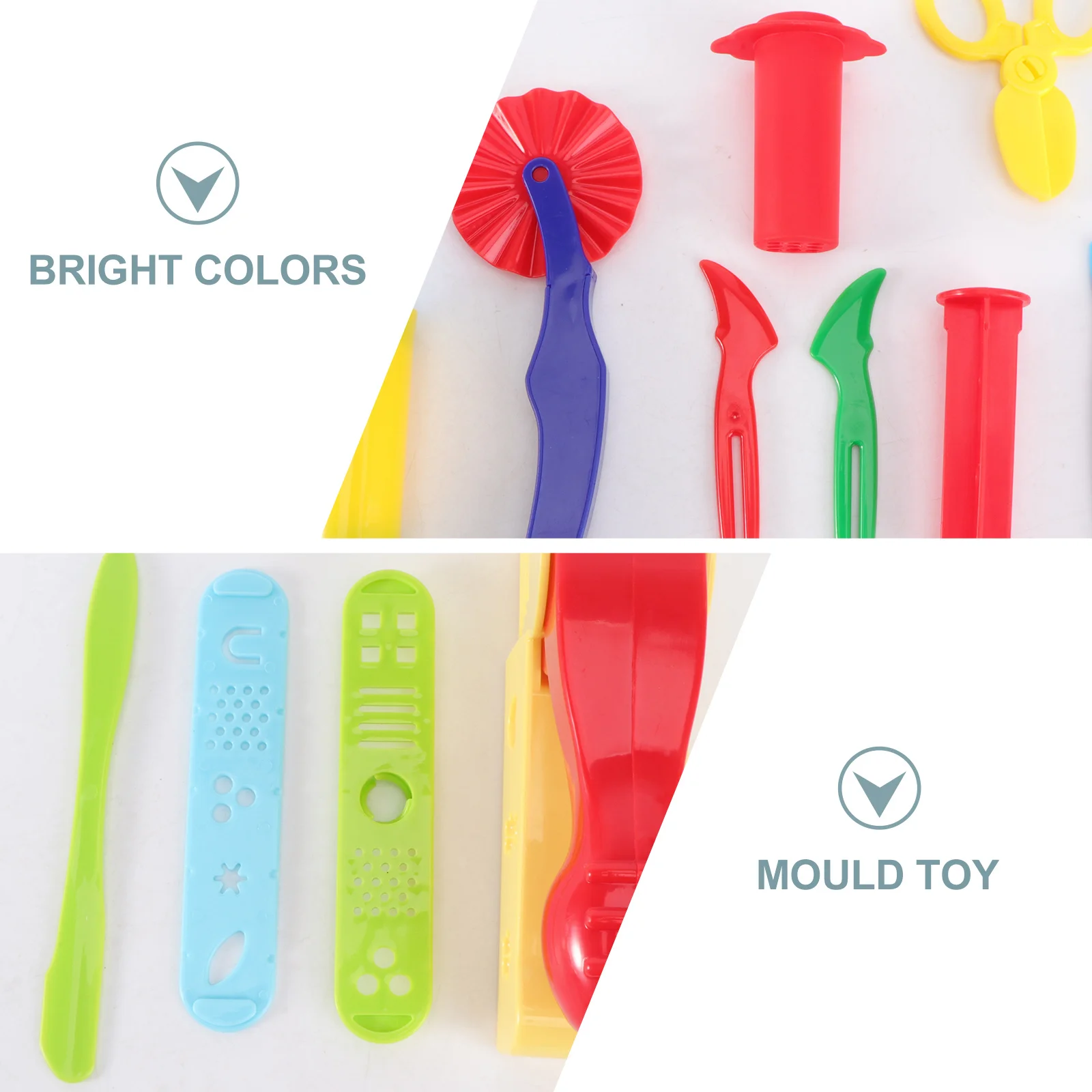 

31Pcs Plasticine Mould Set DIY Colored Clay Tools Educational Creative Kit Develop Kids Skills Plasticine Mold Kit