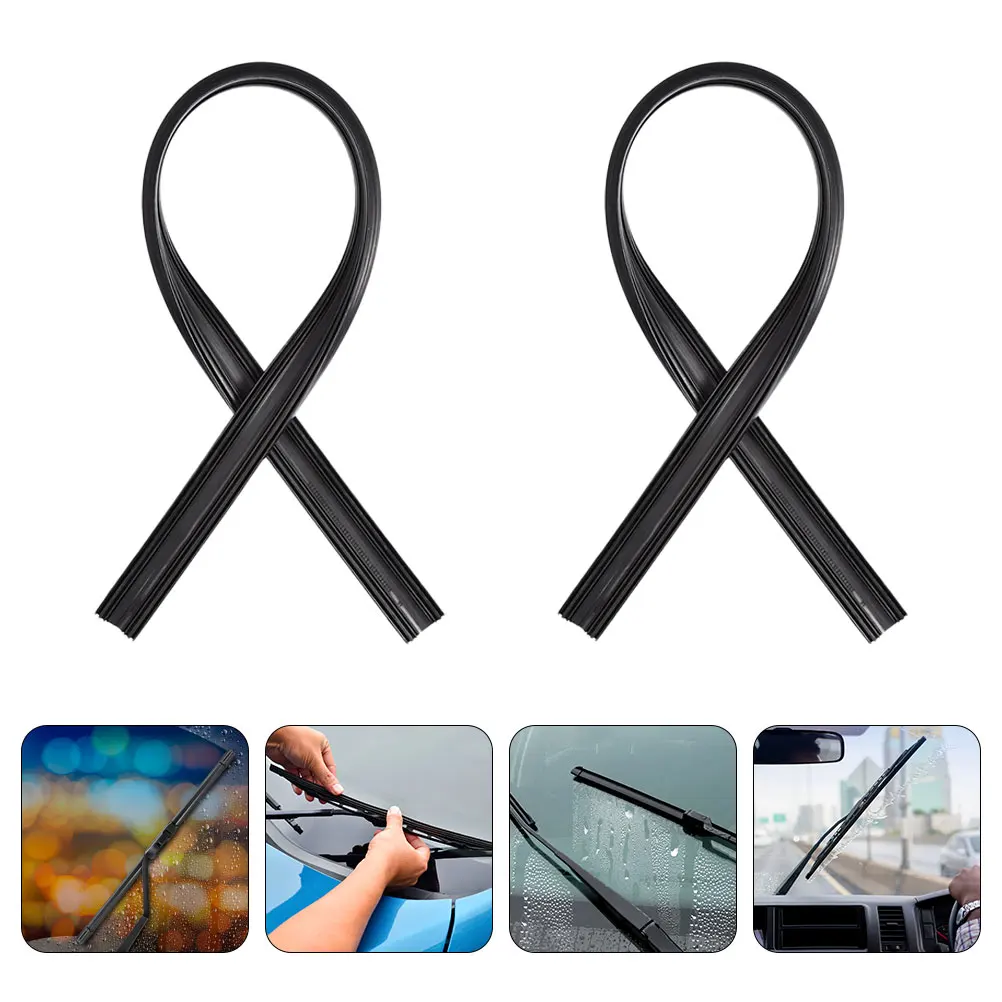 

10pcs Boneless Wiper Blade Refills Rubber Strips Windshield Car Strips Replacement 20 Inch 500mm Durable Rubber Material