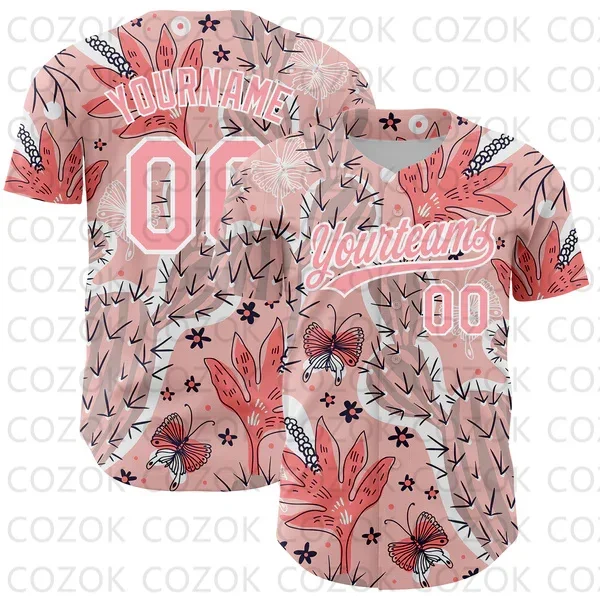 Custom Cactus Pattern Baseball Jersey Men and Women Shirt 3D Printed Shirt Team Shirts Hip Hop Unisex Tops