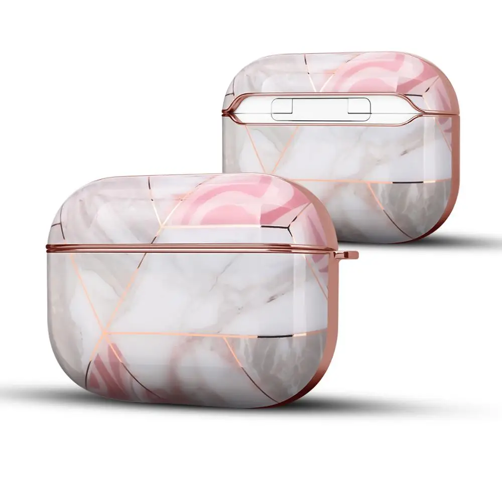 Case for AirPods Pro case rigid Earphone diamond marble luxury airpods Protector Cover plating Accessories for AirPods Pro Cases