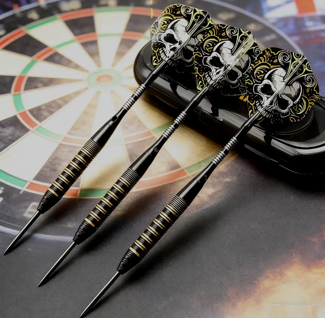 

Professional 23g Steel Tip Darts Set Skull Design Metal Dart Needle for Dartboard Game