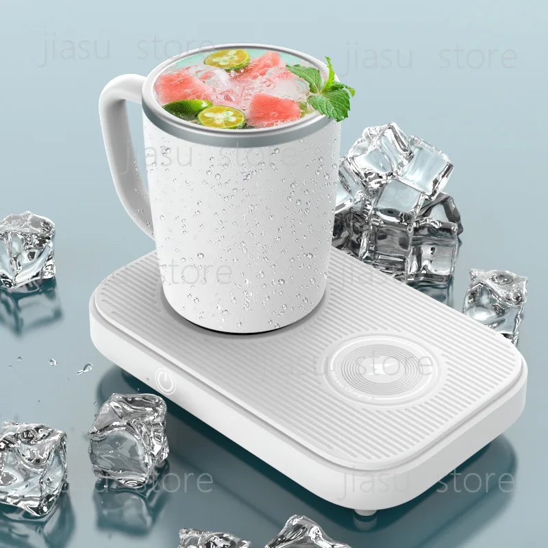 New Fast Cooling Cup, Desktop Cold & Warm Drink Cup, Heating Constant Temperature Coaster for Home Office