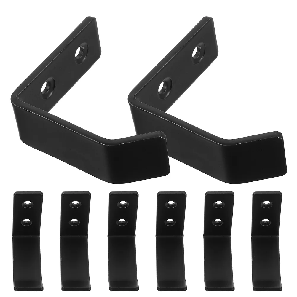 

8pcs Wall Storage Box Heavy Duty Stainless Steel Garage Hooks Jack Stand Mount Bracket Utility Hangers Large Capacity Workshop