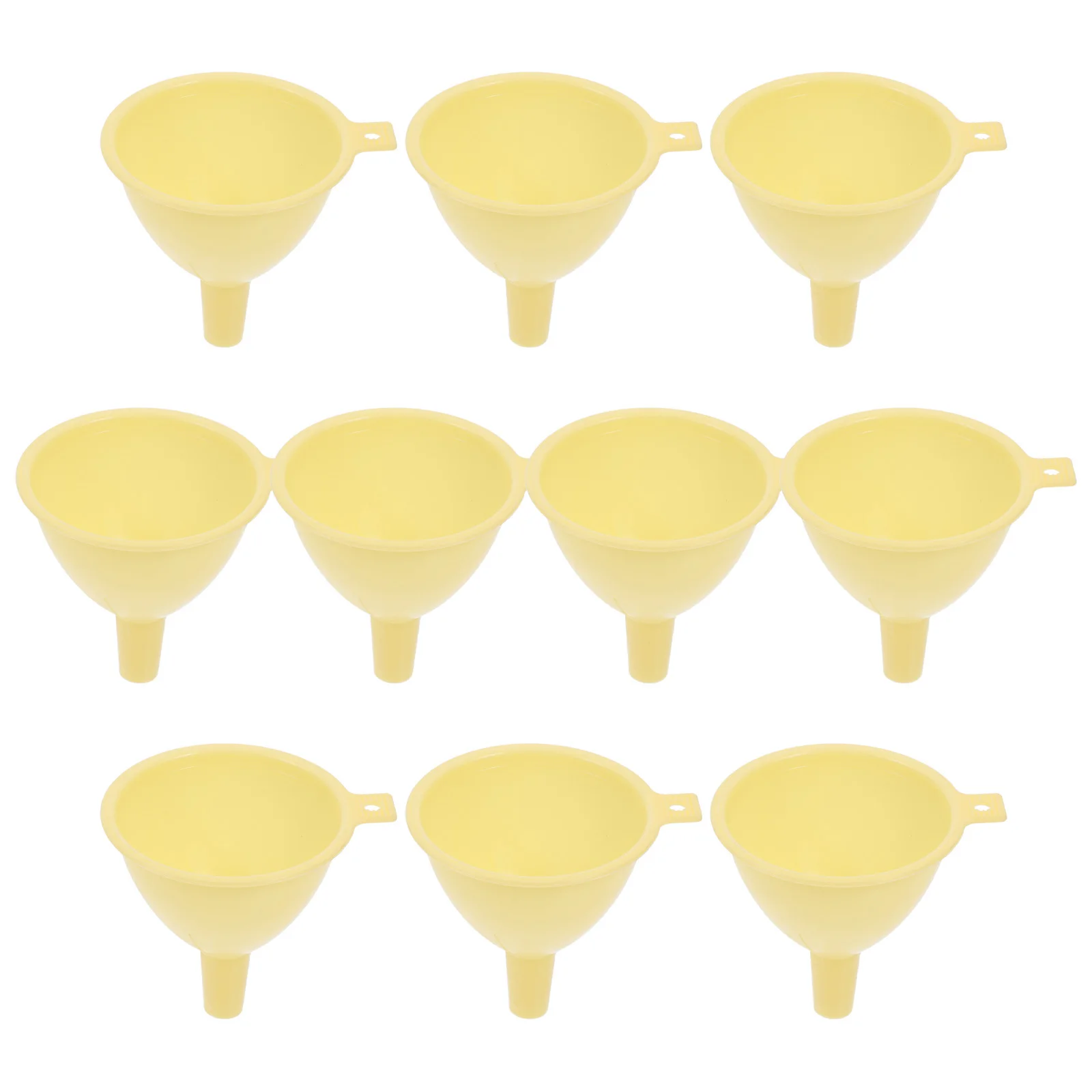 10 قطعة قمع مختبر 6 سنتيمتر قطرها البلاستيك سميكة دائم خفيفة الوزن للزيوت الأساسية السائل الرمال الفن ملء تصفية #4