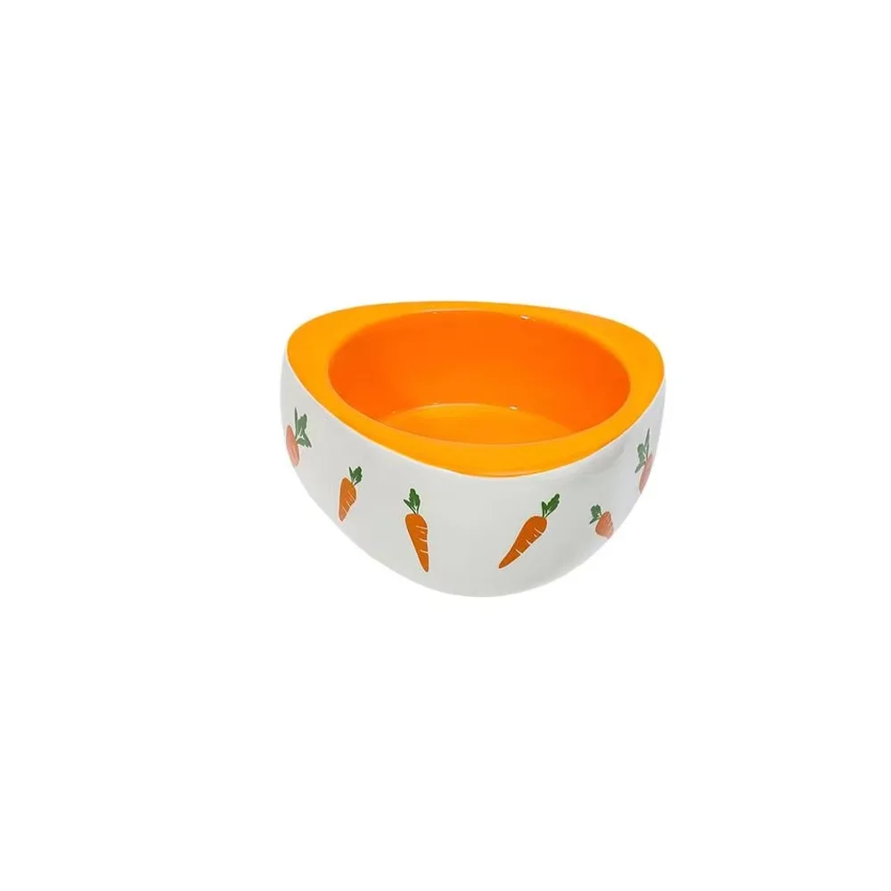 

Pet Supplies Ceramic Rabbit Food Bowl Cartoon Multi-use Rabbit Feeder Large Capacity Cute Pet Food Feeding Basin Kitten Puppy