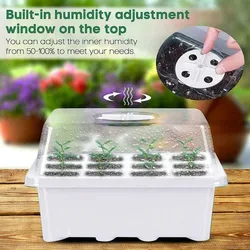 12 Hole Plant Seed Grow Box Nursery Seedling Starter Indoor Garden Yard Tray Hot Green House Seeding Box with Hole Seedling Box