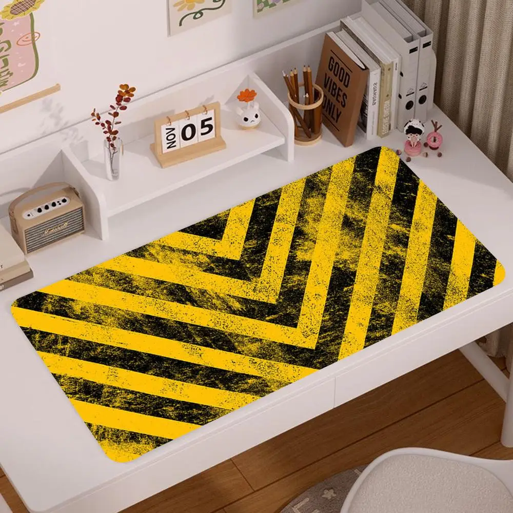 Black Yellow pattern Accessories Mouse Pad Mice Pad Leather Mouse Mat PC Game Accessories Double Sided PU Desk Mats Carpet Anti-