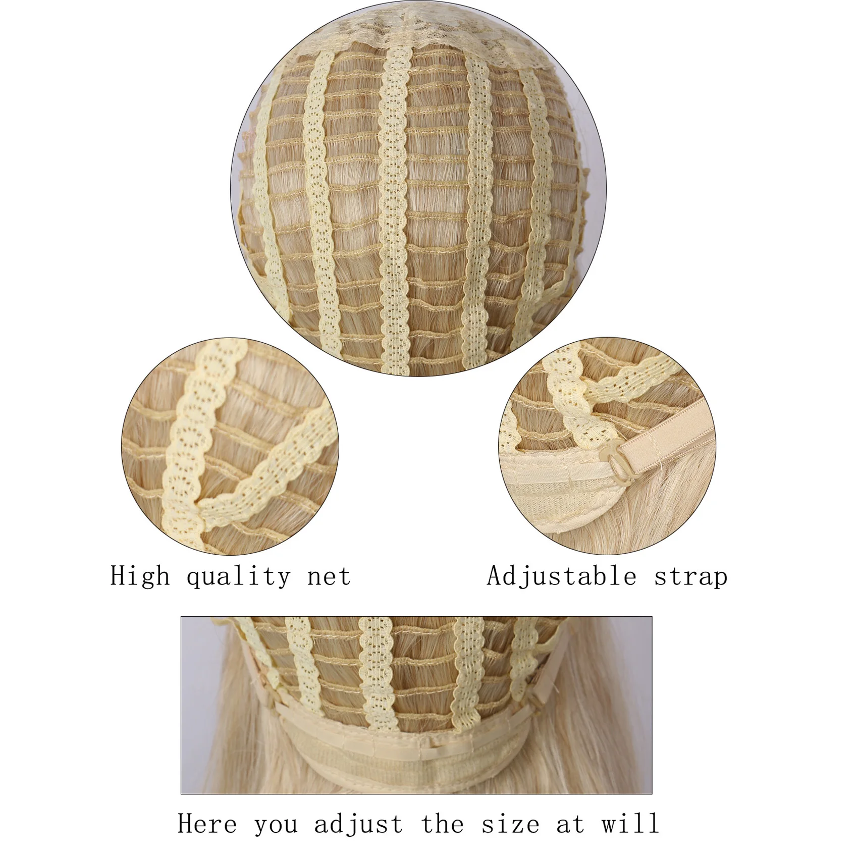 Tzncos-Diadema con corona de flores de princesa, peluca Hippie para Cosplay de novia, peluca larga de trigo ligero, pelo sintético resistente al calor