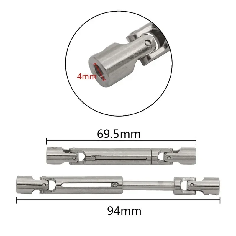 Junta de accionamiento Universal de Metal y acero al carbono para coche de control remoto, piezas de actualización de repuesto para camión Ural 1/12 MN82 LC79 MN78