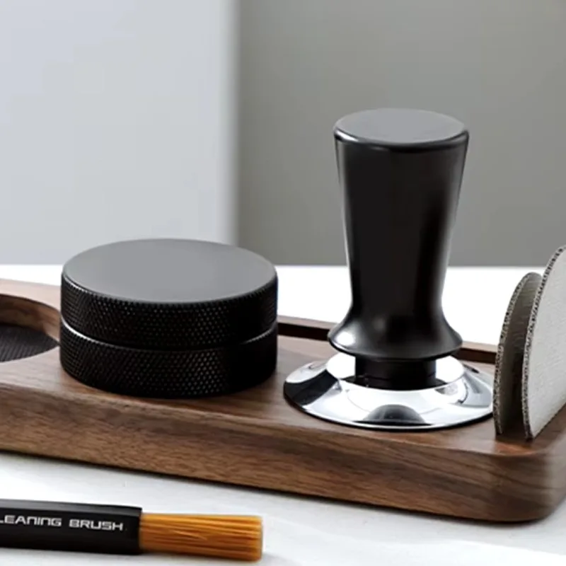 1PC Walnut Wood Coffee Tamper Holder Distributor Plate Espresso Portafilter Organizer Stand Coffee Machine Accessories view 6