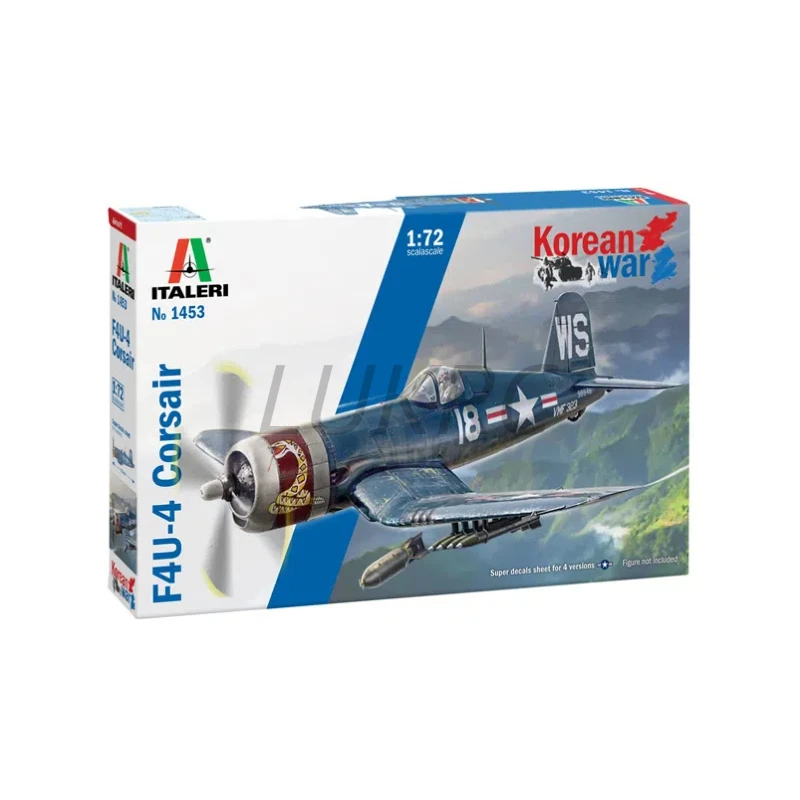 ITALERI Modelo 1/72 Escala F4U-4 Corsair Guerra de Corea IT1453 Kits de modelos KIT de plástico desmontado