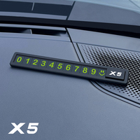 Car Temporary Parking Card Phone Number Card For BMW X5 E70 E53 F15 G05 X6 G06 E71 F16 E72 2008-2023 Auto Interior Accessories