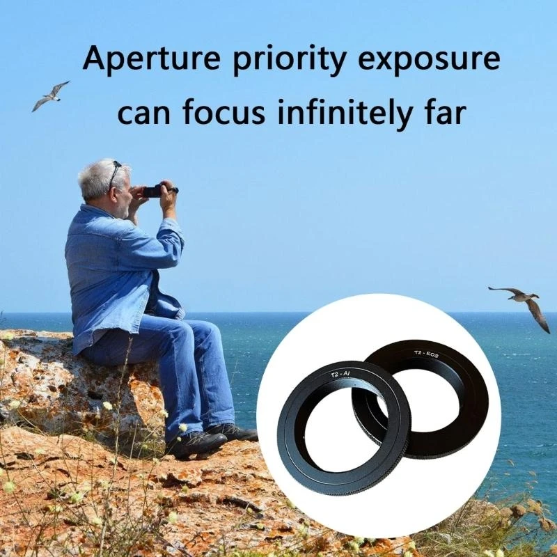 Bộ chuyển đổi ống kính kim loại T2 Camera gắn cho chim xem tùy chọn