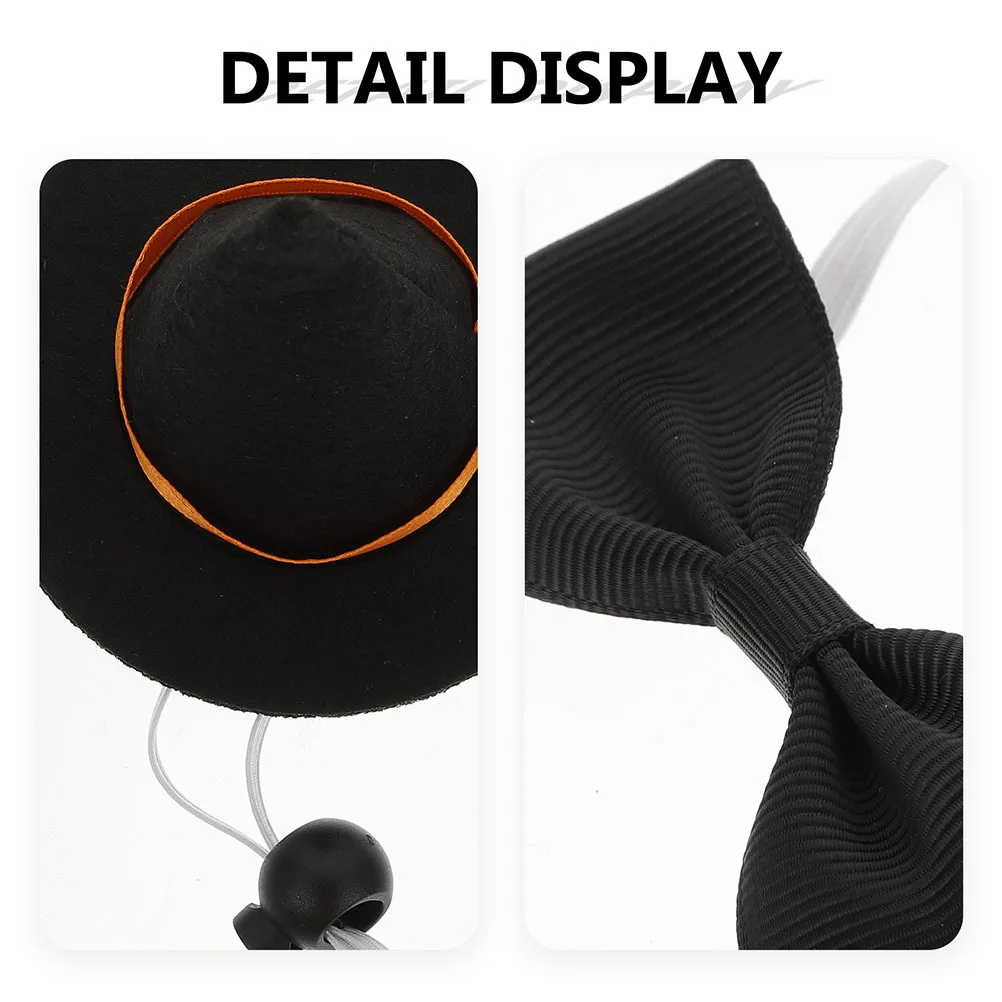 

1Set Witch Hat Scarf Bowtie Pet Halloween Outfit Hamster Guinea Pig Lizard Party Cosplay Accessories Hamster Clothes