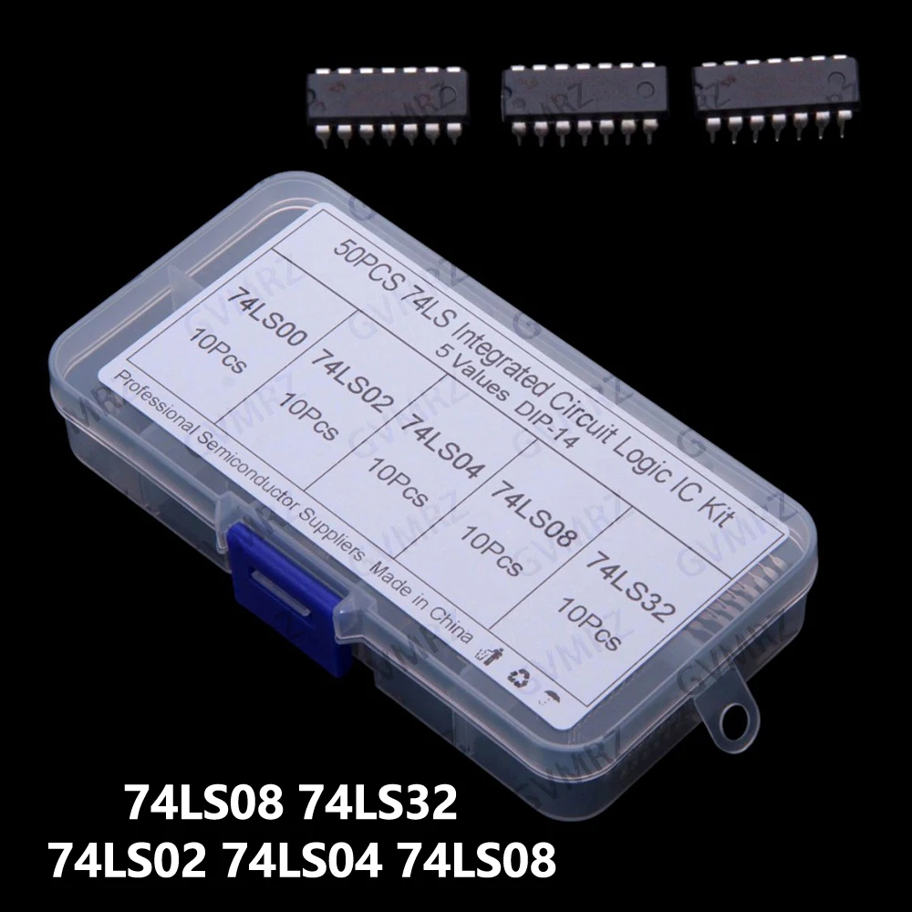 74LS00 74LS02 74LS04 74LS08 74LS32 DIP-14 Integrated Circuit DIP IC Combination Kit With Box 74LS08 74LS32 74LS04 Component