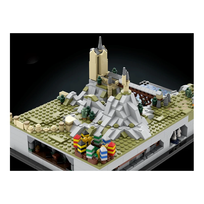 クリエイティブ建築ウィザード城とサイト拡張 MOC モジュール訓練場ビルディングブロック組立レンガ子供のおもちゃギフト
