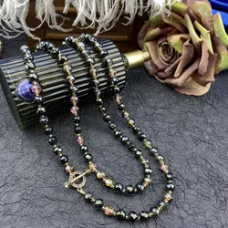 Vintage Temperament Handmade Beaded Glass Beads Necklace for women's girl gift  party Choker Jewelry wholesale