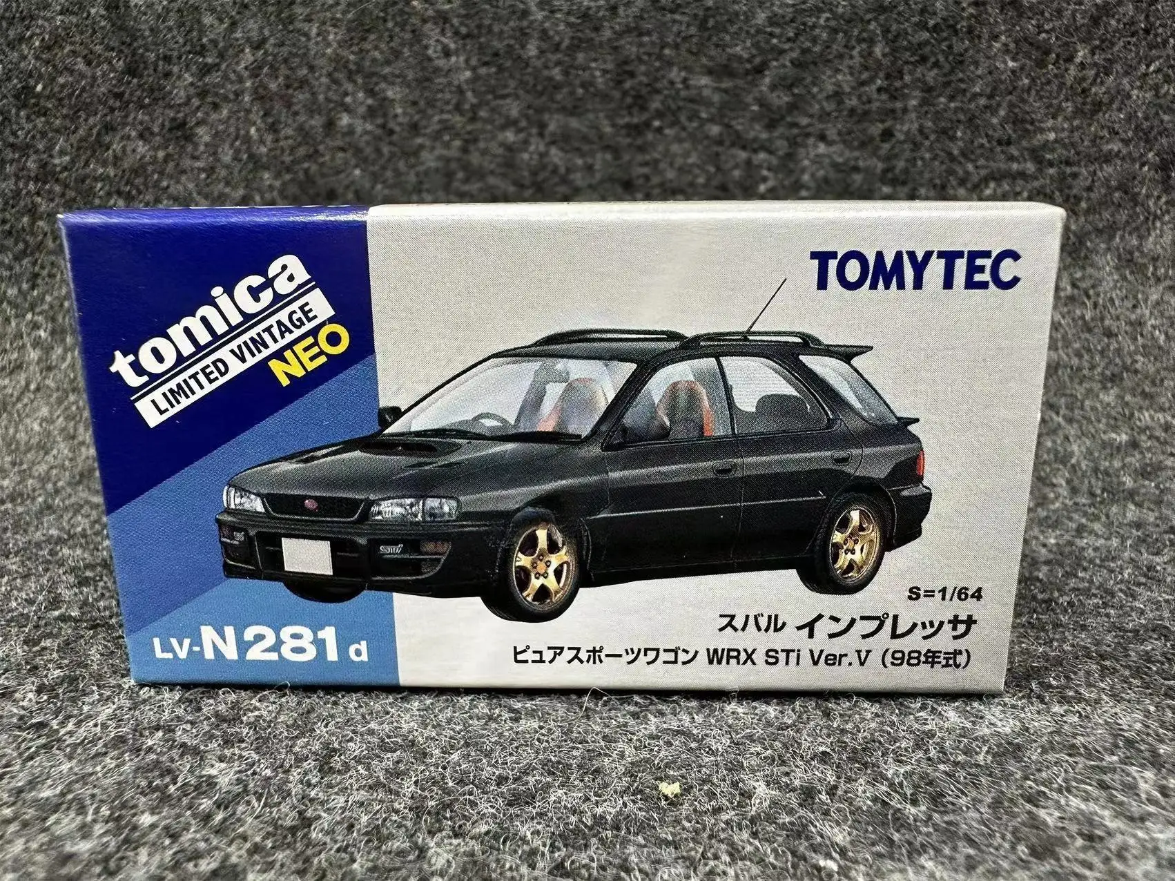 2403 tomytec tomica tlv LV-N281d wrx sti schwarz druckguss legierung auto modell sammlung display geschenk