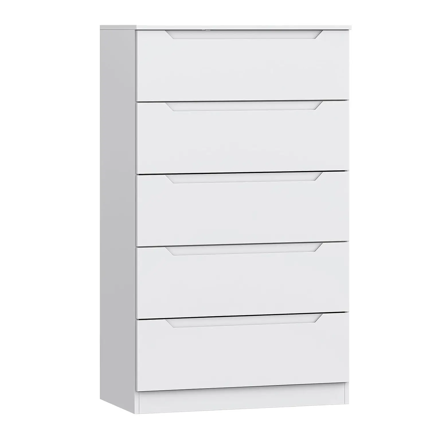 White 5 Drawer Dresser for Bedroom, 48