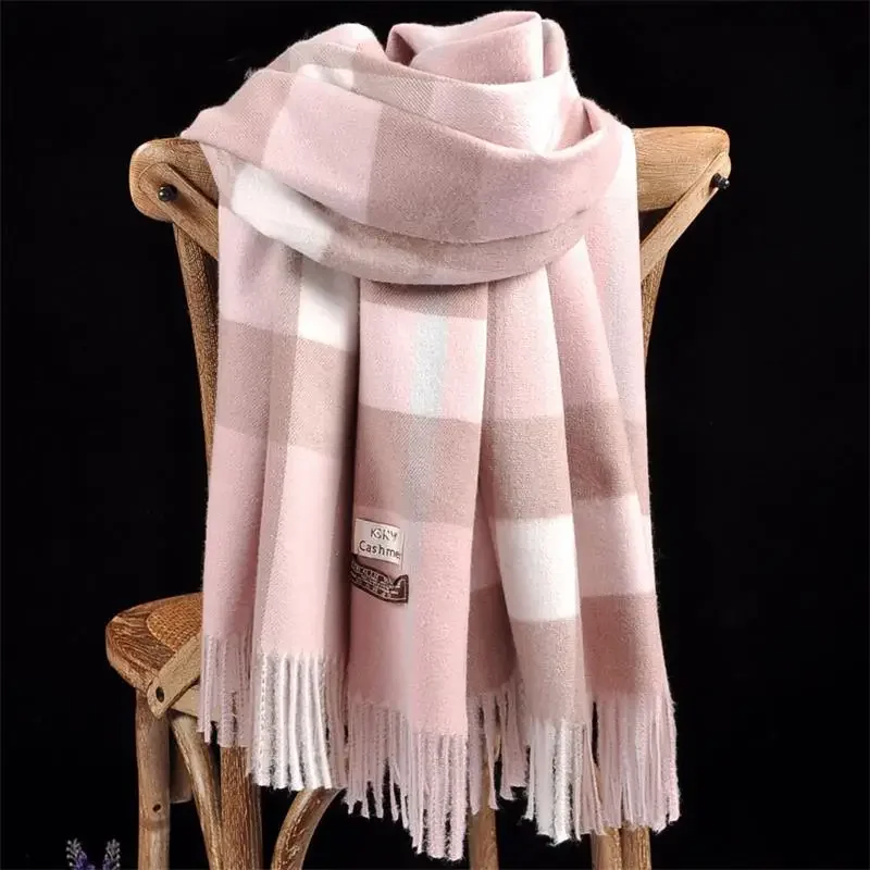 Women Winter Scarf Luxury Brand Classic Lattice Pashmina Scarf Soft Foulard Female Cashmere Scarves Shawl Shawls Wraps 190*70cm