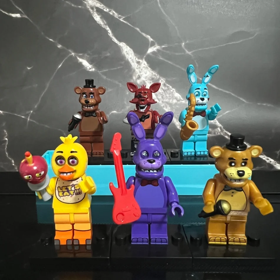 6 Figuras NUEVAS del Juego FNAF, Mini Bloques de Construcción de Five Nights at Freddy's, Juguetes de Terror con Esqueletos, Regalo