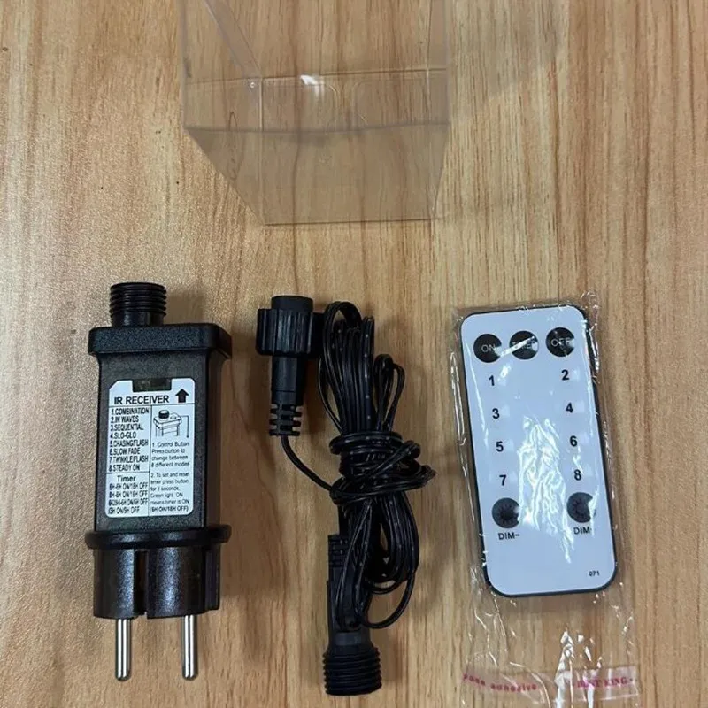 أضواء LED أضواء سلسلة الأسلاك النحاسية أقدام حريش سوداء أضواء الديكور في ساحة العطلات الداخلية والخارجية #5