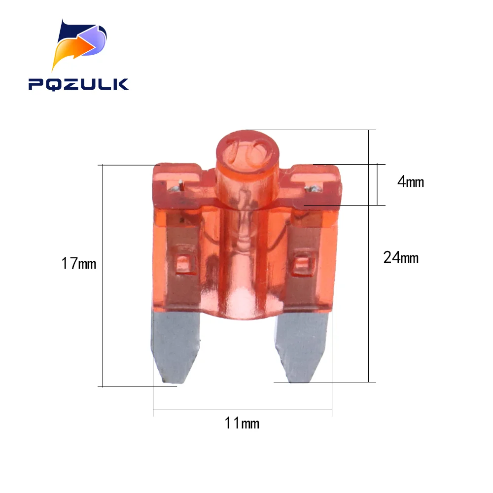 10PCS Small Size Automotive Fuse With Indicator Light Pilot Lamp Medium Fuse With Fusing indication 3A-40A