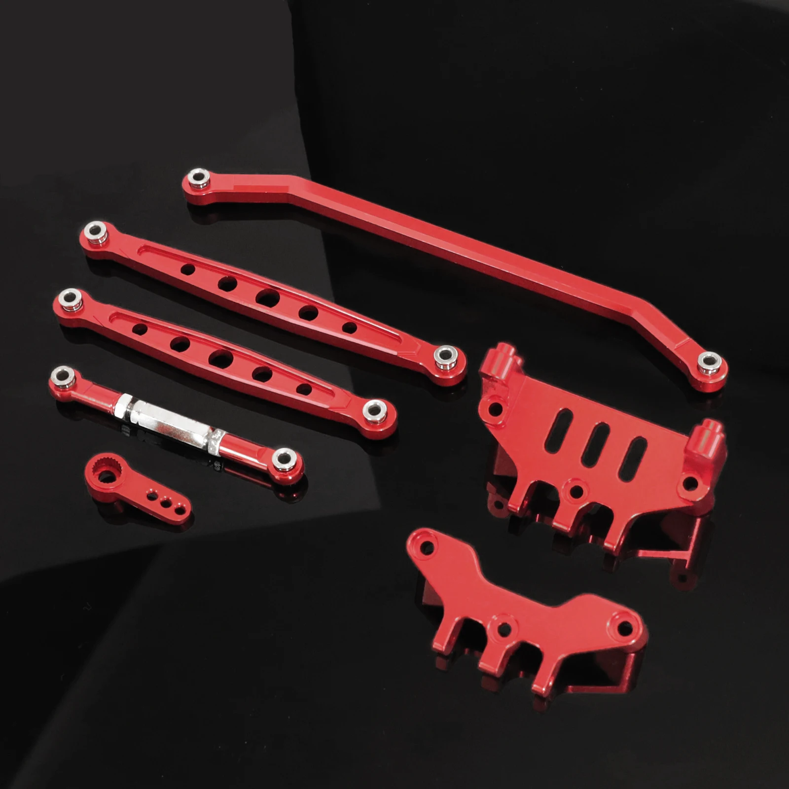 

Aluminum alloy chassis rod rod fixed seat steering rod servo arm set for MN128 86 G500 remote control car accessories