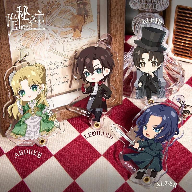 

Genuine Lord Of Mysteries Merchandise Klein Moretti Audrey Leonard Alger Acrylic Chibi Anime Keychain Charm Toy Gift