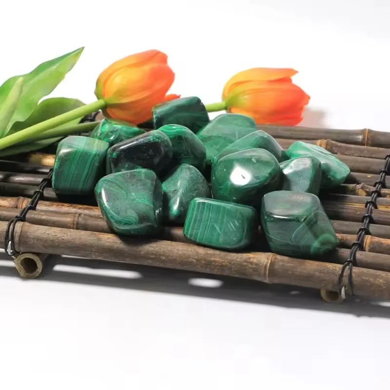 DIY Tumbled stone Natural Crystal Healing Stones Gemstone Malachite Rock Spiritual Meditation Tumbled stone