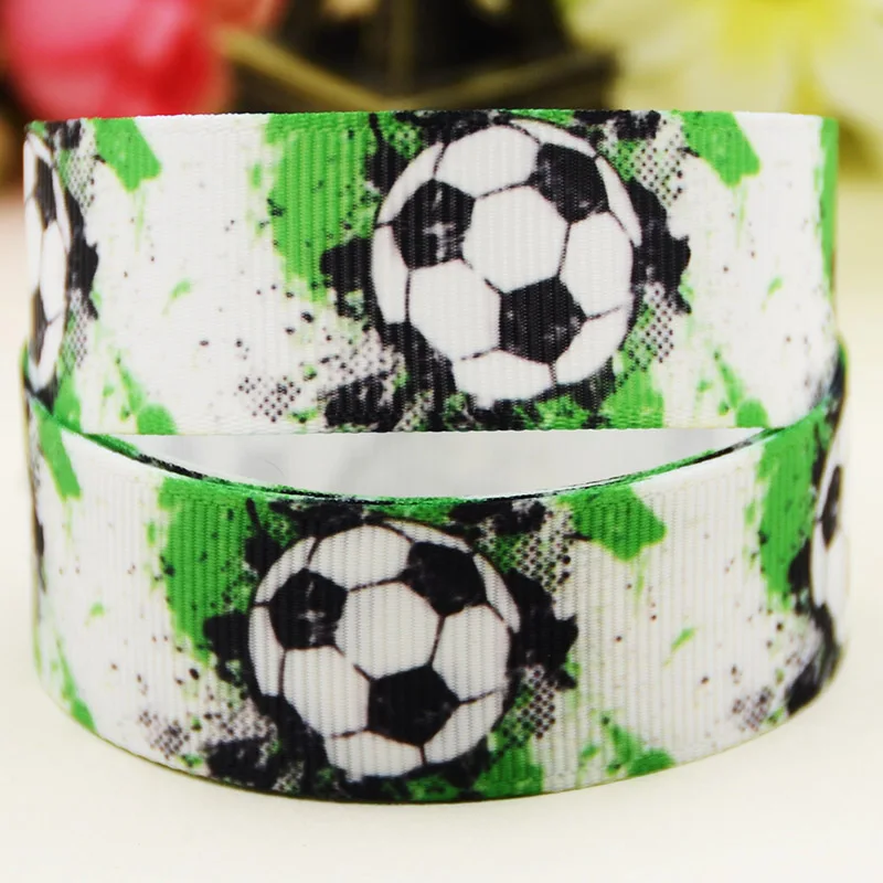 22mm 25mm 38mm 75mm Football Cartoon printed Grosgrain Ribbon party decoration 10 Yards