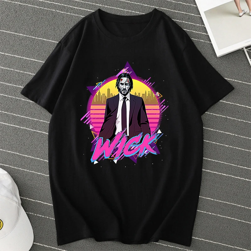 John Wick Printed T Shirt Keanu Reeves Killer Women Men Shirts John Wick Chapter 4 Tee Tops Summer Short Sleeve Casual T-shirt