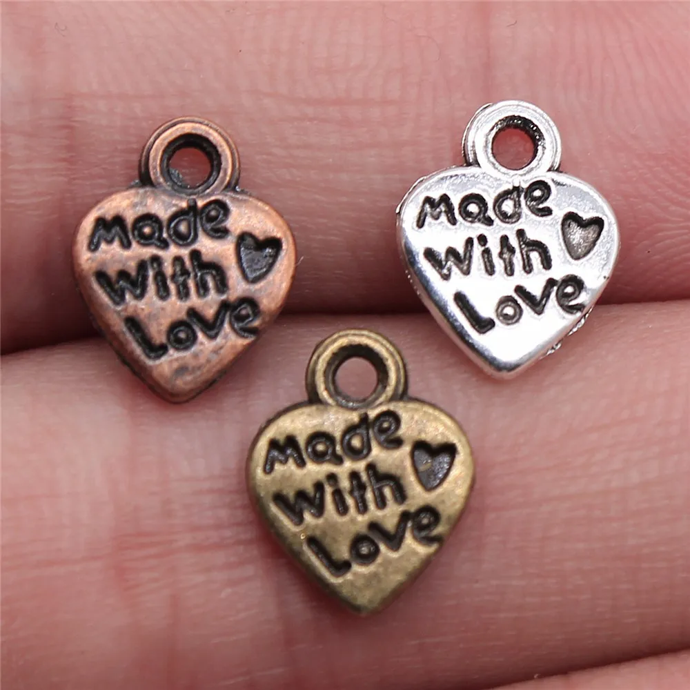 Hand Made Charm Tags Pendant Collection Alloy Charms For Handmade Crafts DIY Bracelet Necklace Jewelry Making Supplies