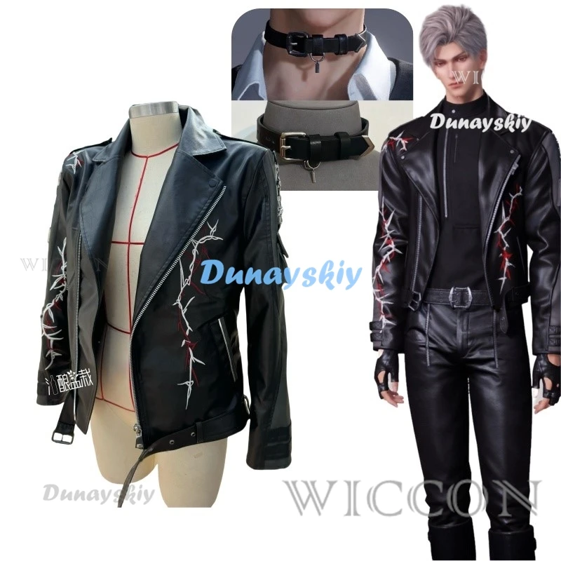 Sylus Cosplay Outfits Costumes: New Items Kid Costume Love and Deepspace Women Anime Woman Leather Jacket Whole Halloween Party