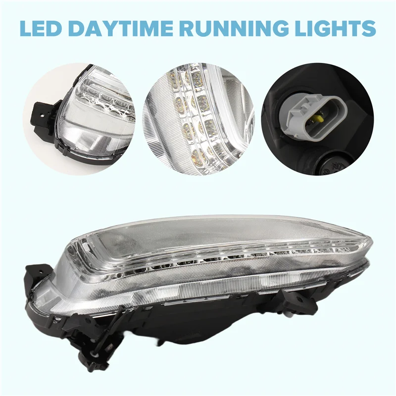 AS57-LED Daytime Running Light Fog Light Headlight Assembly For Hyundai Santa Fe Sport IX45 2016-2018 Car Accessories Right