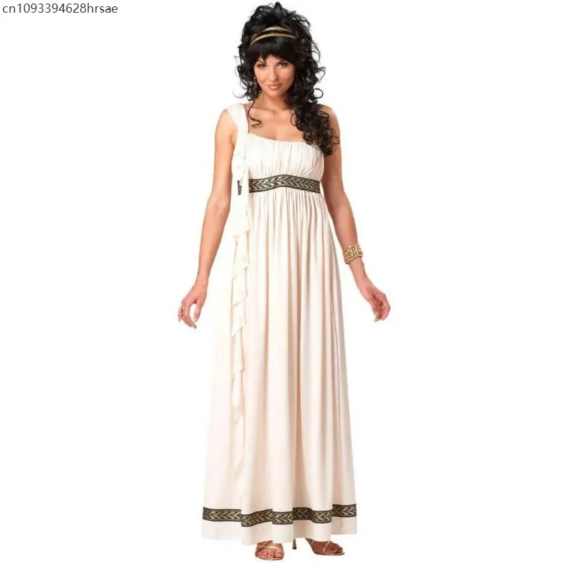 

P1 Halloween Costume Ancient Rome Greek Mythology Olympus Zeus Hera Fancy Dress Toga God Goddess Couples Cosplay Costumes Set