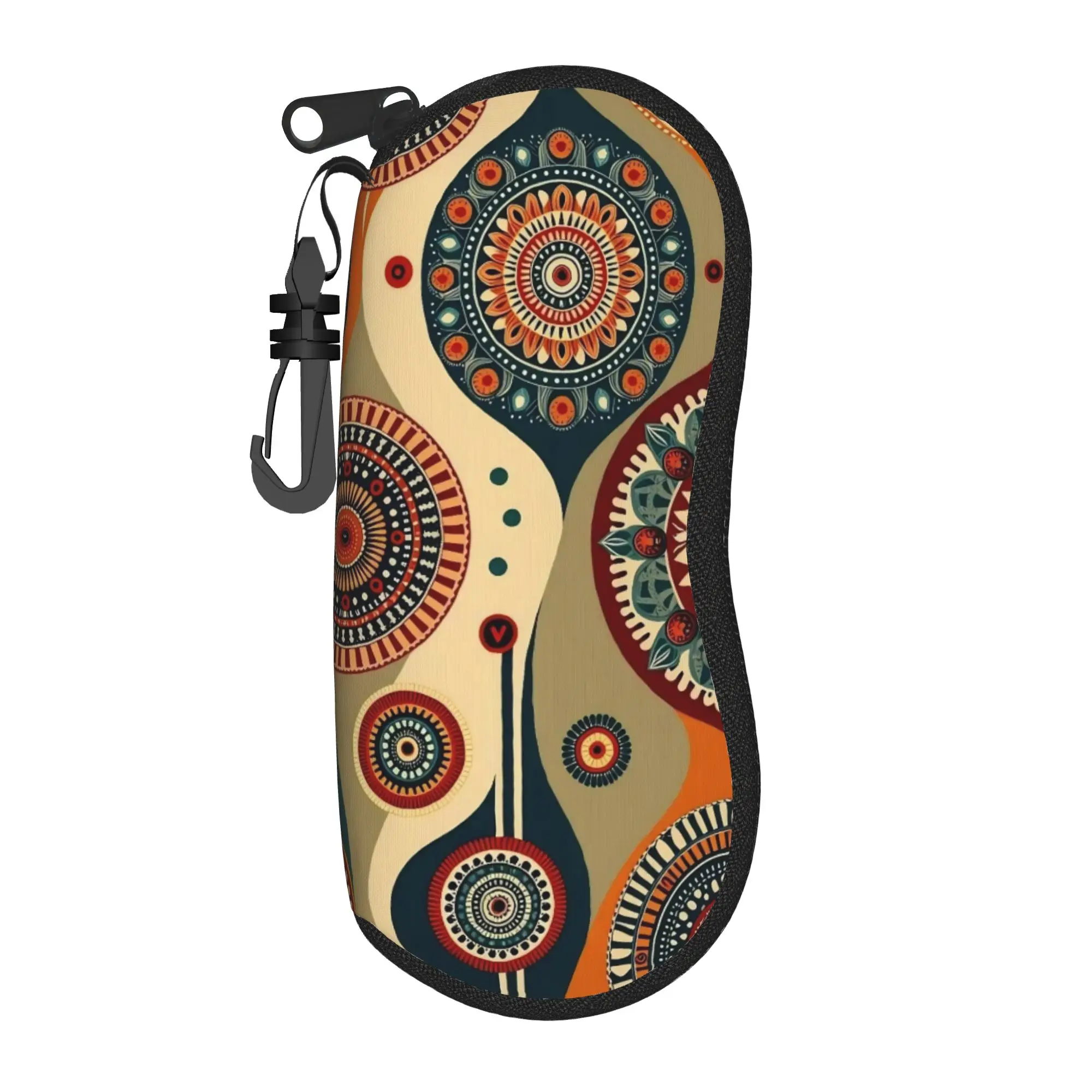 Retro Bohemian Woven Pattern  Glasses Case  Sunglasses Pouch Daily Cute Eyewear Bag Portable Men Women Eyeglass Protector