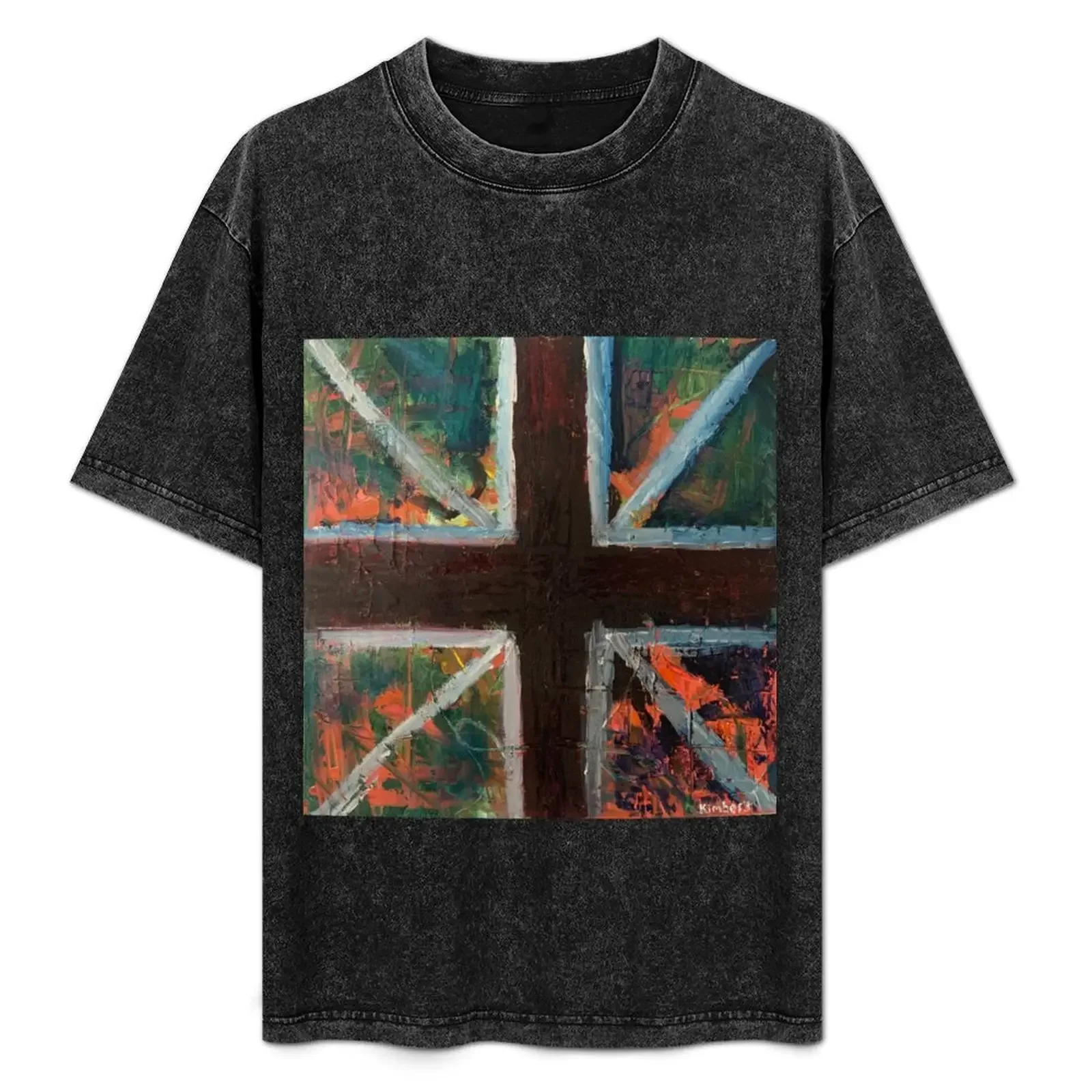 

Funky abstract Union Jack T-Shirt summer 2025 boys animal print quick drying plus size men clothing