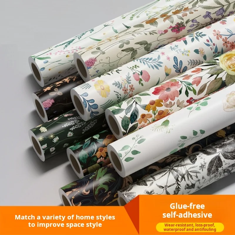 3M PVC Wallpaper Home Self-adhesive Background Wall Decoration Painting Wall Sticker Self-adhesive